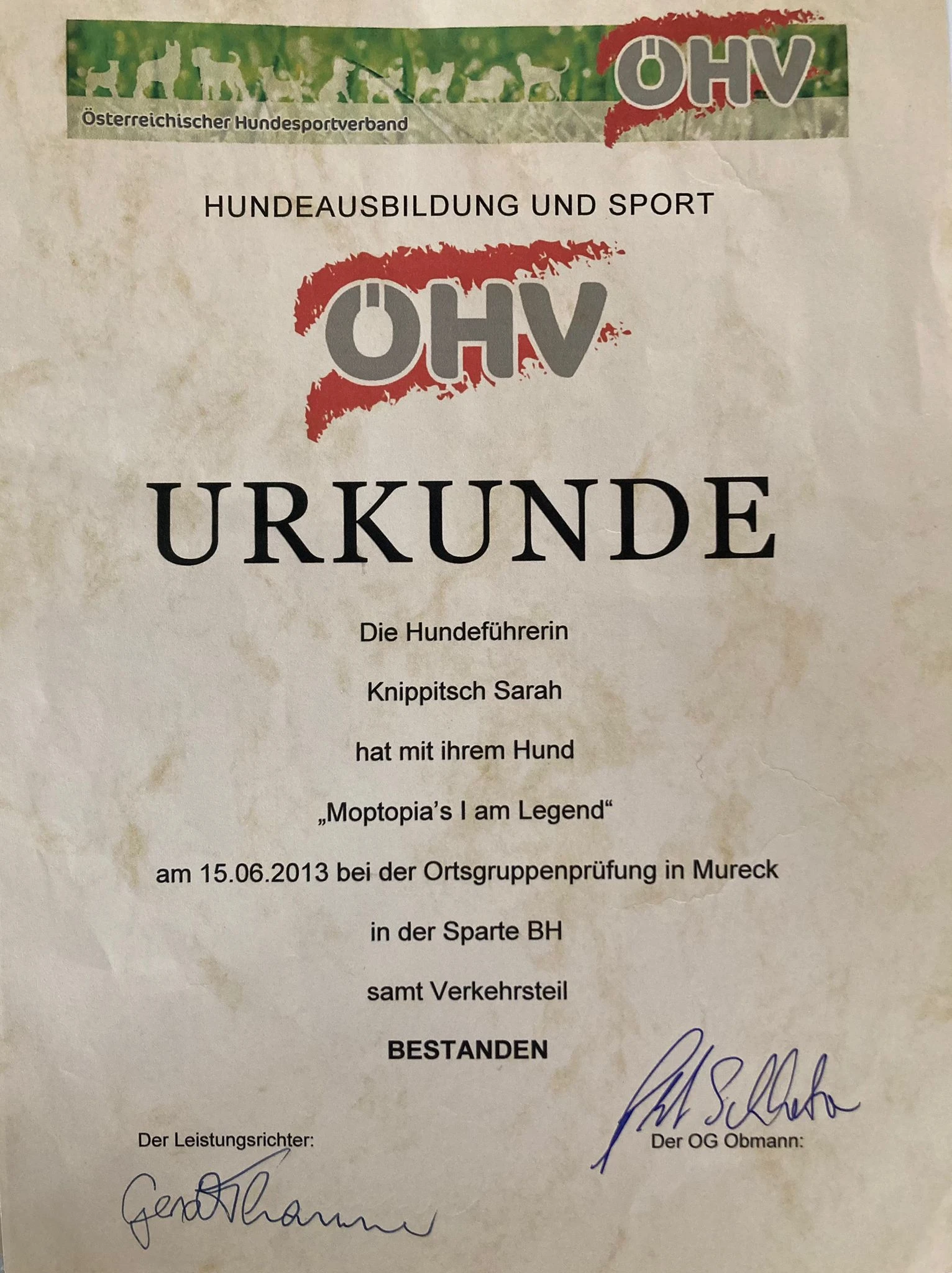 Urkunde 1
